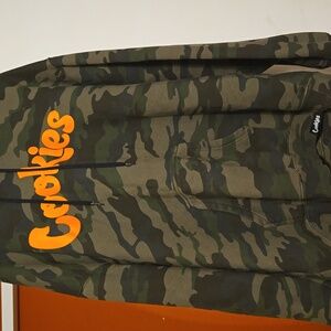 Crooks Camo Hoodie with Orange Logo
